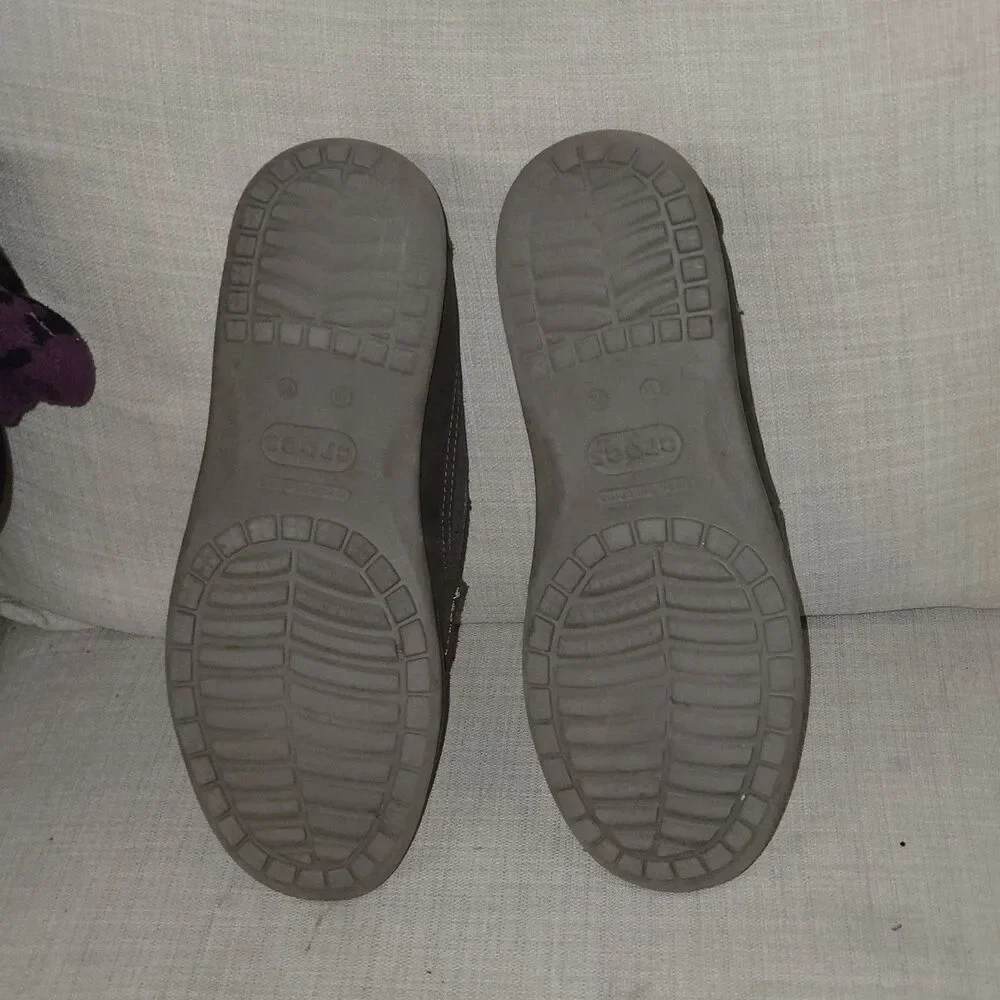 Crocs Canvas Santa Cruz Loafers Slip On Shoes Mens Size  12 Brown
